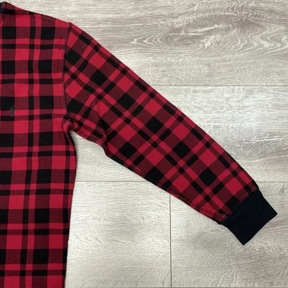 NWOT Polo Ralph Lauren Buffalo Check Plaid Long Sleeve Thermal Shirt L